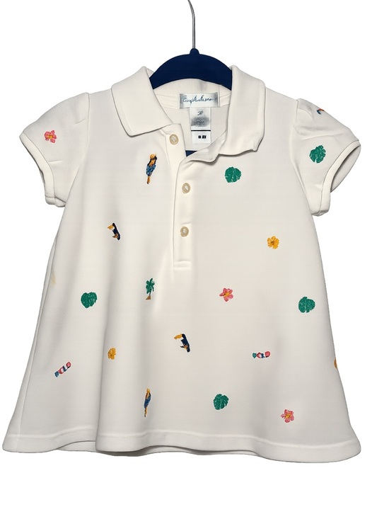 Ralph Lauren Other - Ralph Lauren Cream Polo Dress with Tropical Embroidery